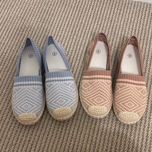 NWOT Bundle of Blue and Pink Espadrilles